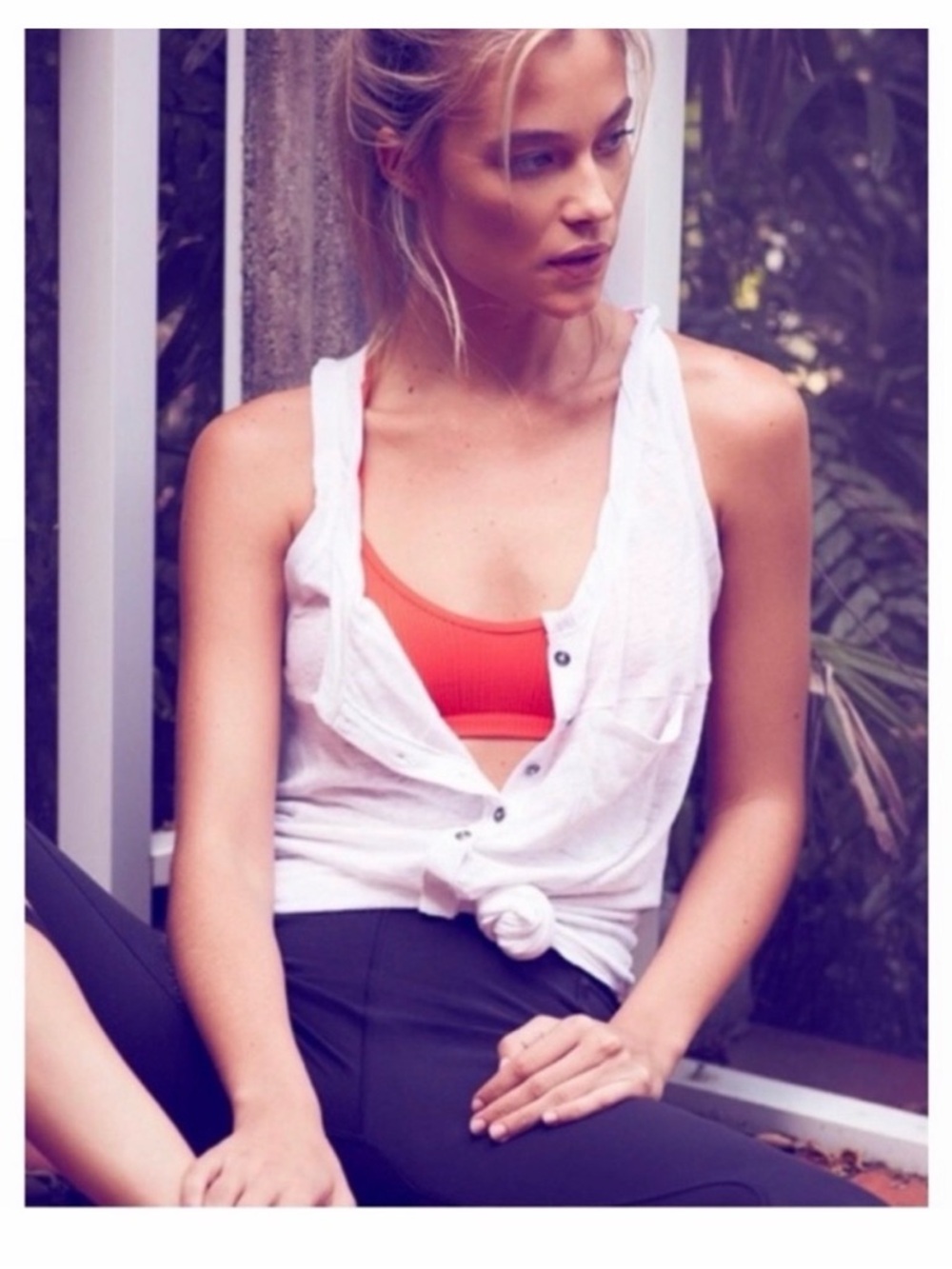 Free People Linen Traveler Tank top -small